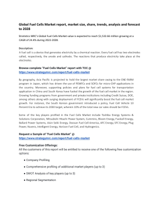 Fuel Cells Market