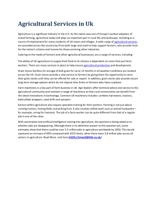 Best Agricultural Products in Uk