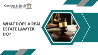 What does a real estate lawyer do?