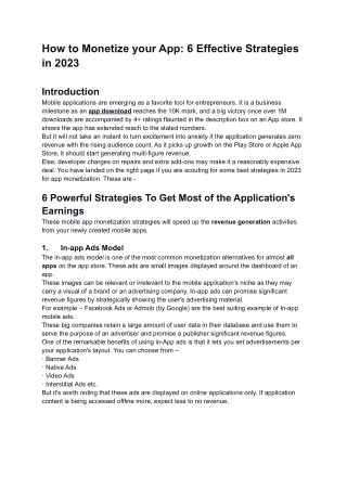How to Monetize your App_ 6 Effective Strategies in 2023