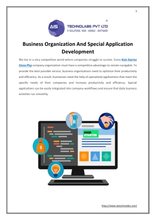 Business Organization And Special Application Development