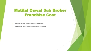 Become a Sub Broker - Be a Business Partner | Motilal Oswal