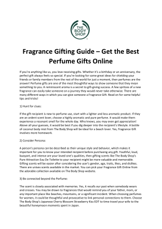 Fragrance Gifting Guide — Get the Best Perfume Gifts Online