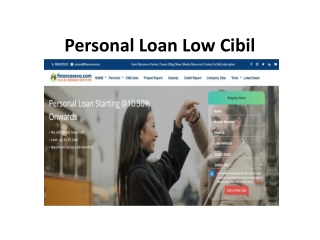 Personal Loan Low Cibil