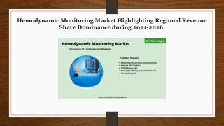 Hemodynamic Monitoring Market – Occurrence of Cardiovascular Diseases