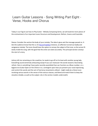 Learn Guitar Lessons