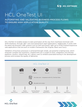 Automate and Validate Business Process Flows With HCL Onetest UI