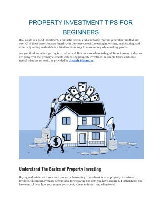 Tips For Invest Your Money In Real Estate