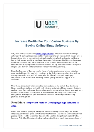 Increase Profits For Your Casino Business By Buying Online Bingo Software