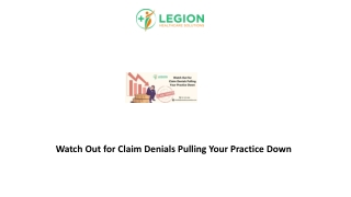 Watch Out for Claim Denials Pulling Your Practice Down