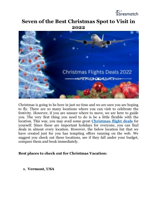 Cheap Christmas 2022 Flights Deals