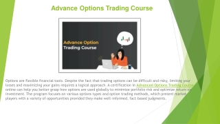 Advance Options Trading Course
