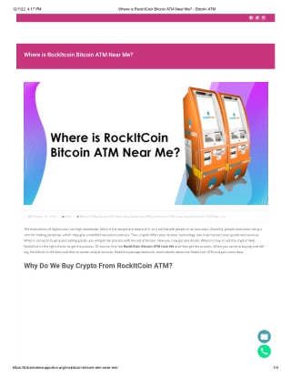 Where is RockItCoin Bitcoin ATM Near Me? - Bitcoin ATM Support