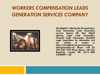 Workers Compensation Leads Generation Services Company