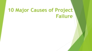 10 Major Causes of Project Failure