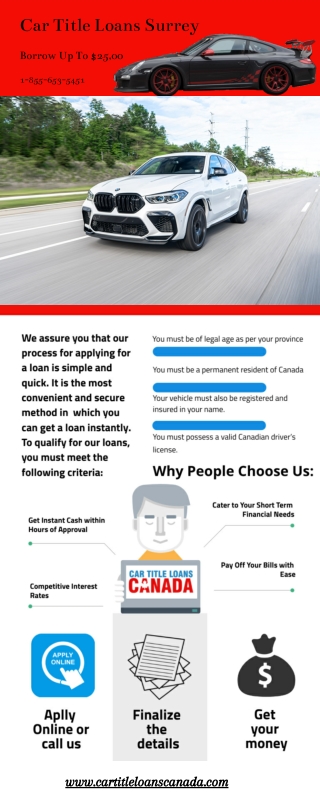 Without a Job apply car title loans in Surrey