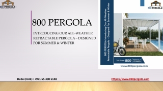 Introducing Our All-Weather Retractable Pergola – Designed For Summer & Winter