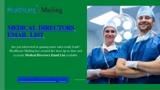 medical directors email list