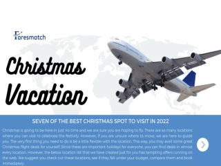 Christmas Flights Deals 2022