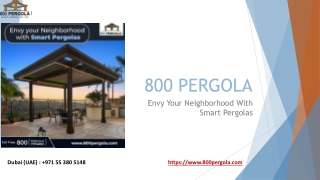 Envy Your Neighborhood With Smart Pergolas