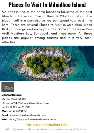 Places To Visit In Milaidhoo Island