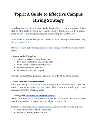 PDF _ Effective campus hiring strategy - Guide