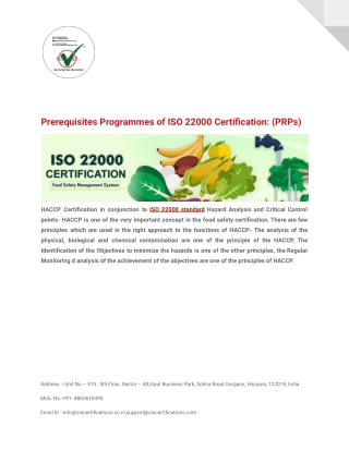Prerequisites Programmes of ISO 37001 Certification_ (PRPs)