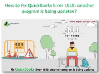 How to Fix QuickBooks Error 1618 Another program is being updated?