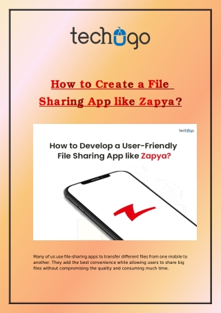 How to Create a File Sharing App like Zapya