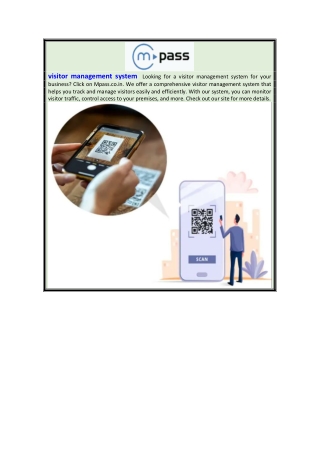 Visitor Management System  Mpass.co.in