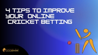 4 Tips to Improve your Online Cricket Betting - Golden444