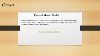 Curated Mental Health  Curatedmentalhealth.com