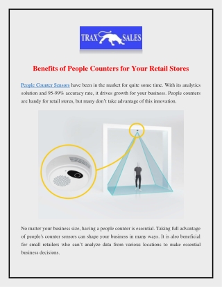 Benefits of People Counters for Your Retail Stores