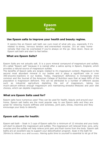 Epsom Salts