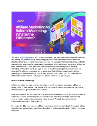 Affiliate Marketing vs Referral Marketing_ What is the Difference_