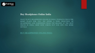 Buy Headphones Online India  Poshace.com
