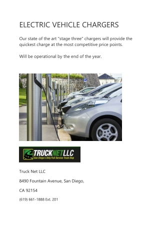 ELECTRIC VEHICLE CHARGERS