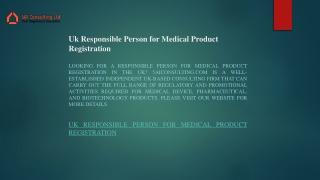 Uk Responsible Person for Medical Product Registration  5aiconsulting.com