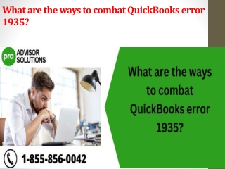 What are the ways to combat QuickBooks error 1935