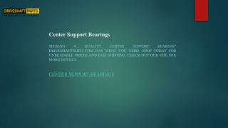 Center Support Bearings  Driveshaftparts.com
