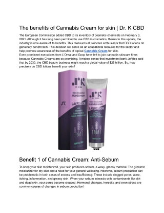 The benefits of Cannabis Cream for skin _ Dr. K (1)