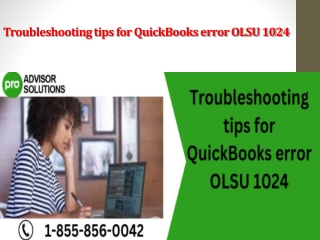 Troubleshooting tips for QuickBooks error OLSU 1024