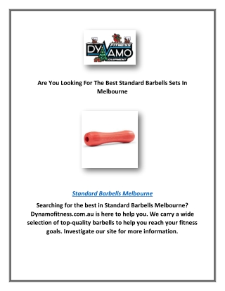 Are You Looking For The Best Standard Barbells Sets In Melbourne