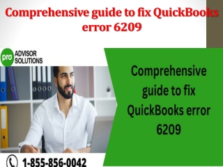 Comprehensive guide to fix QuickBooks error 6209