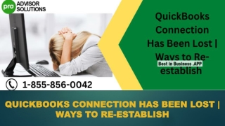 QuickBooks Connection Has Been Lost