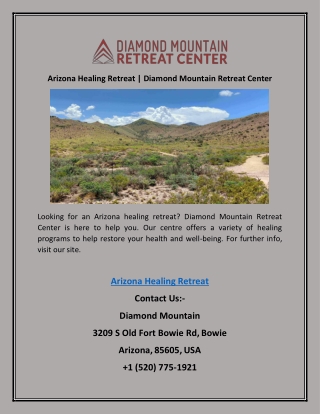 Arizona Healing Retreat | Diamond Mountain Retreat Center