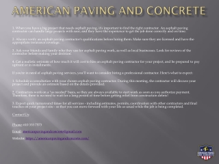 American Paving And Concrete