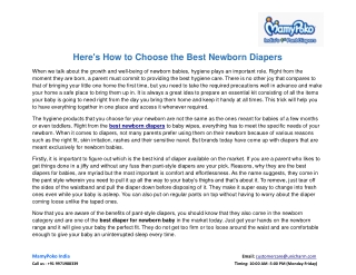 Here's How to Choose the Best Newborn Diapers