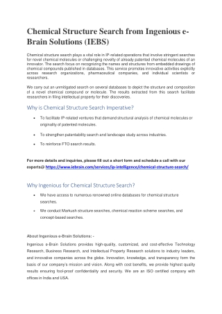 Chemical structure search