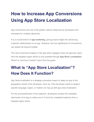 How to Increase App Conversions Using App Store Localization